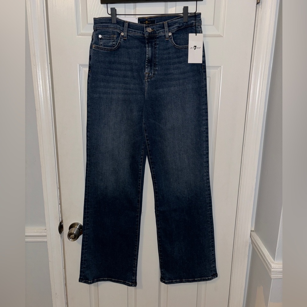 7 For All Mankind Alexa Trouser Wide Hem Jeans size 30 New with Tags